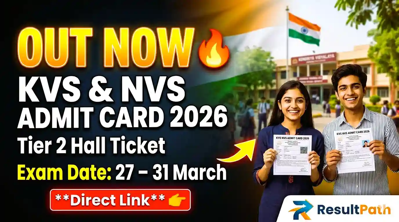 KVS NVS Tier 2 Admit Card 2026