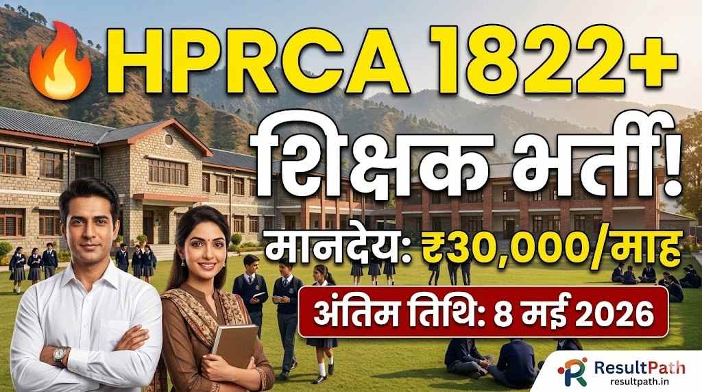 HPRCA Teacher Recruitment 2026