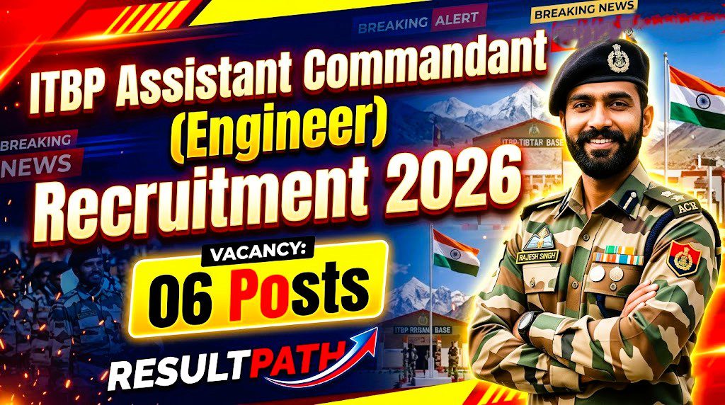 ITBP Assistant Commandant Engineer Recruitment 2026