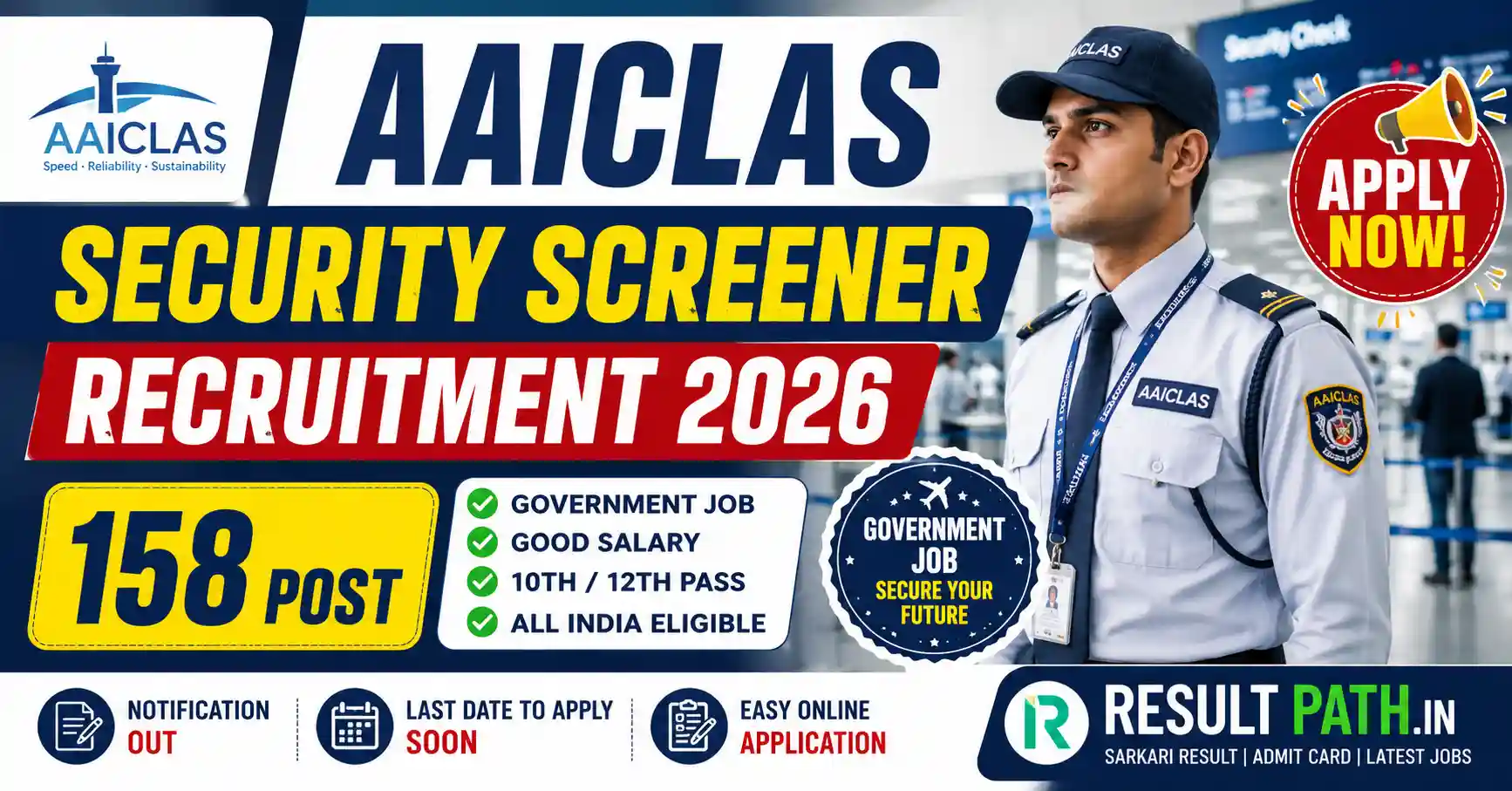 AAICLAS Security Screener Recruitment 2026