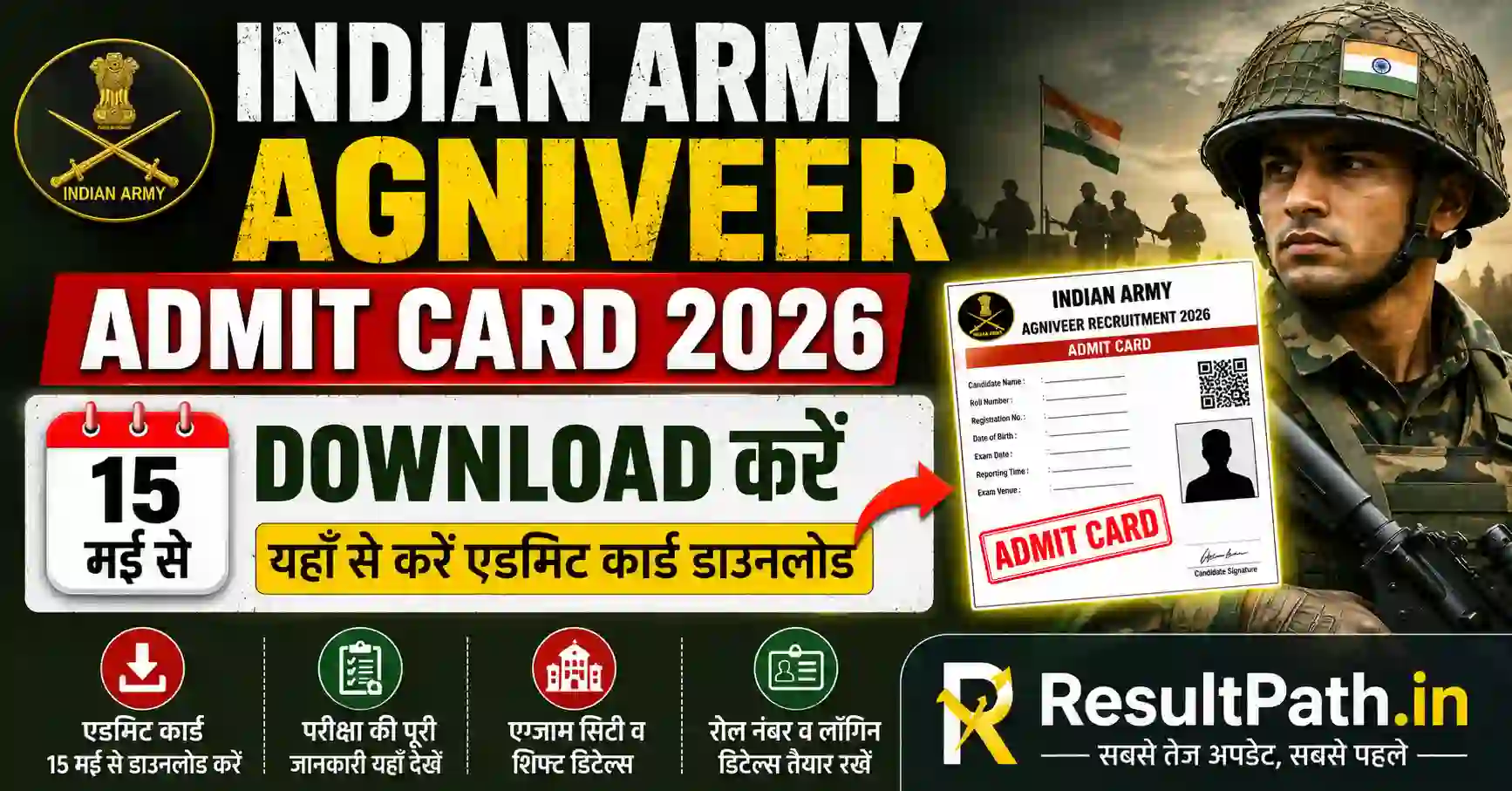 Indian Army Agniveer Admit Card 2026