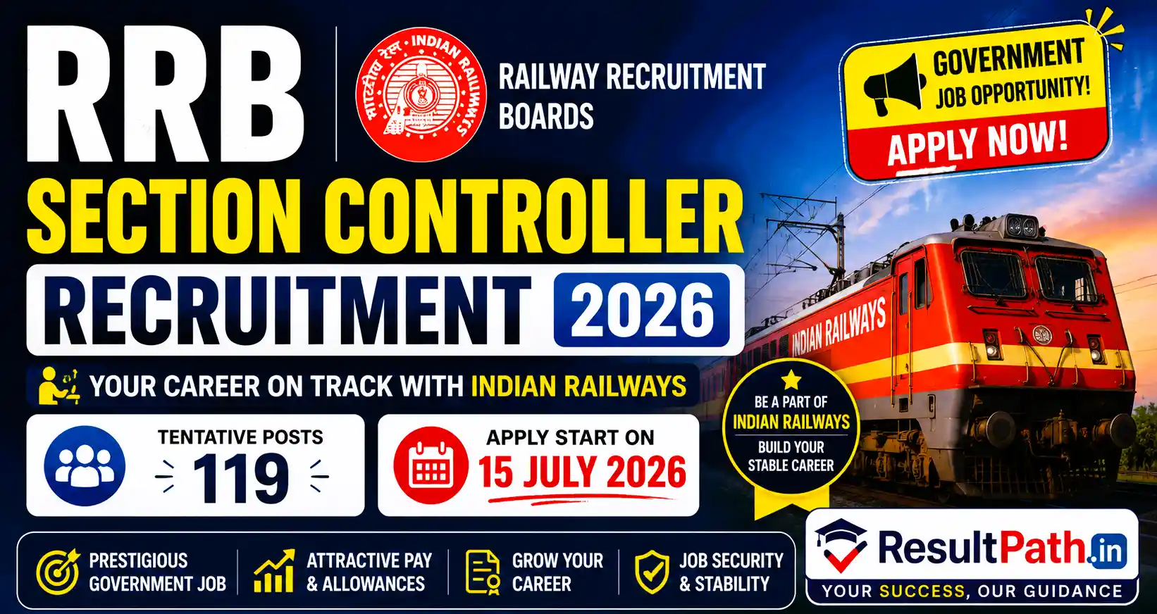 RRB Section Controller Recruitment 2026 Notification Out Apply Online rrbapply.gov.in