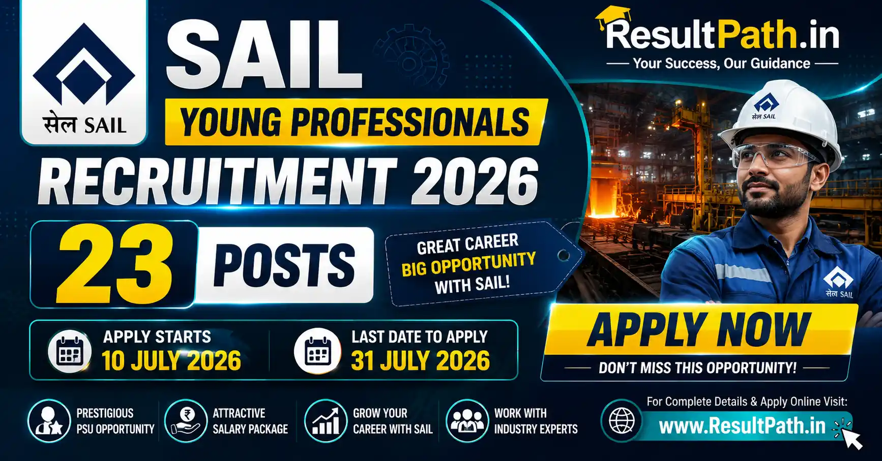 SAIL Young Professionals Recruitment 2026