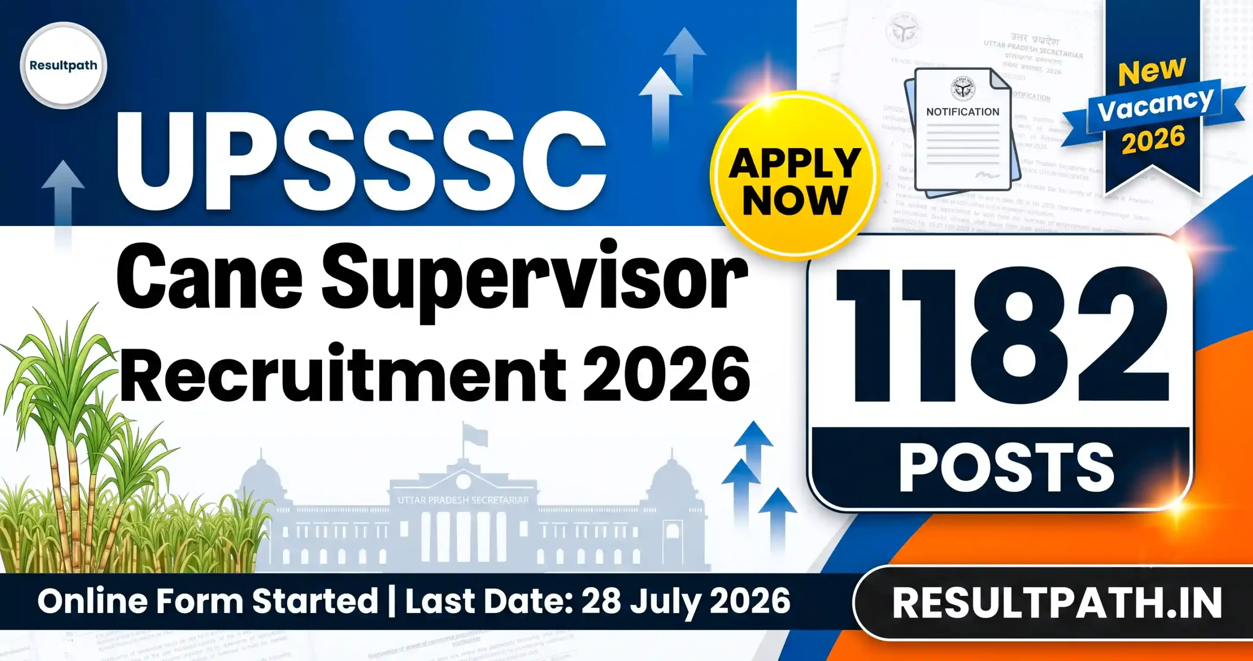 UPSSSC Cane Supervisor Recruitment 2026