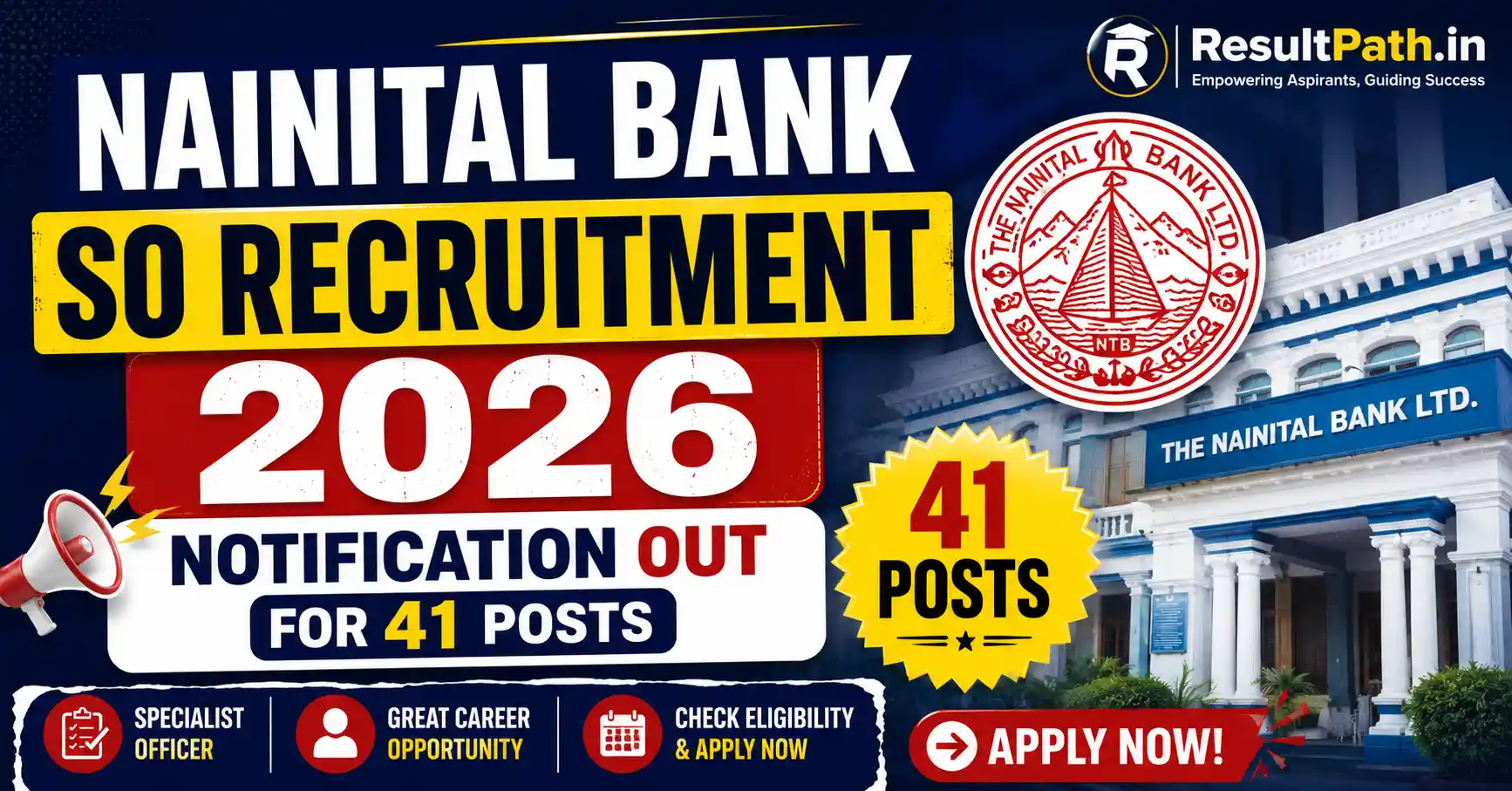 Nainital Bank SO Recruitment 2026 Notification Out Apply Online