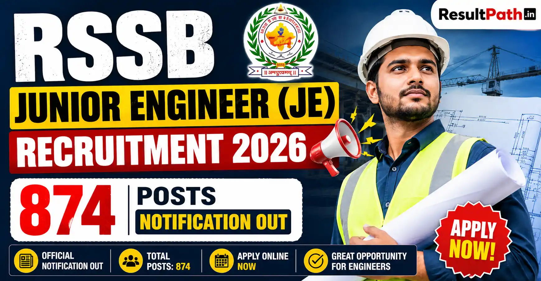 RSSB Junior Engineer (JE) Recruitment 2026 Notification Out Apply Online