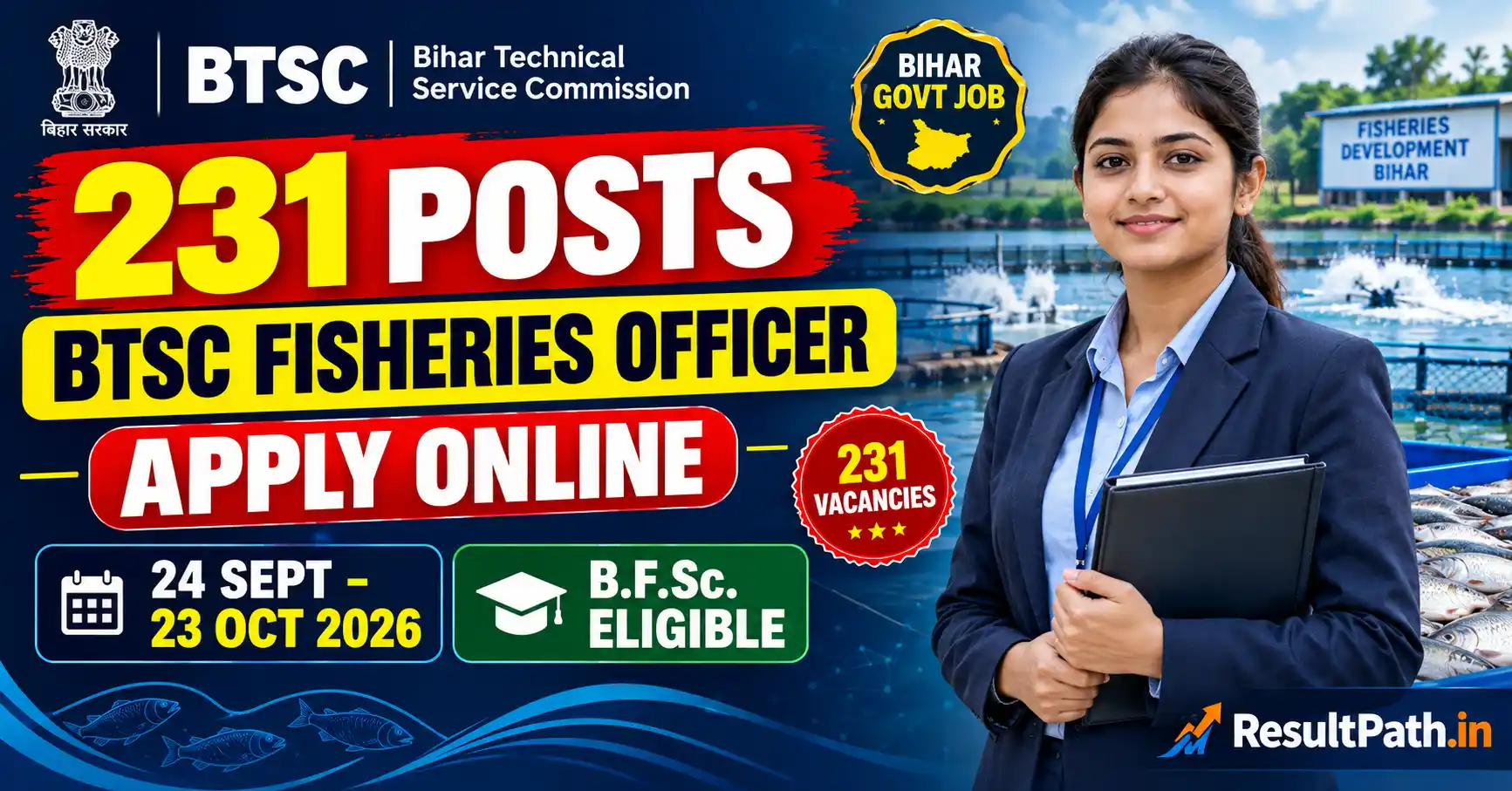 BTSC Fisheries Extension Officer Recruitment 2026 Notification Out Apply Online