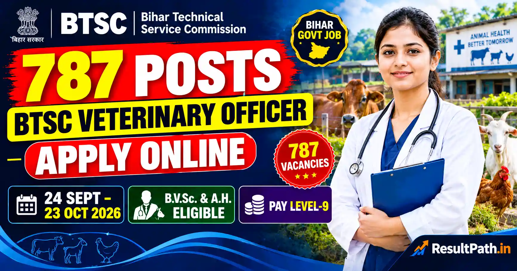 BTSC Touring Veterinary Officer Recruitment 2026 Notification Out Apply Online