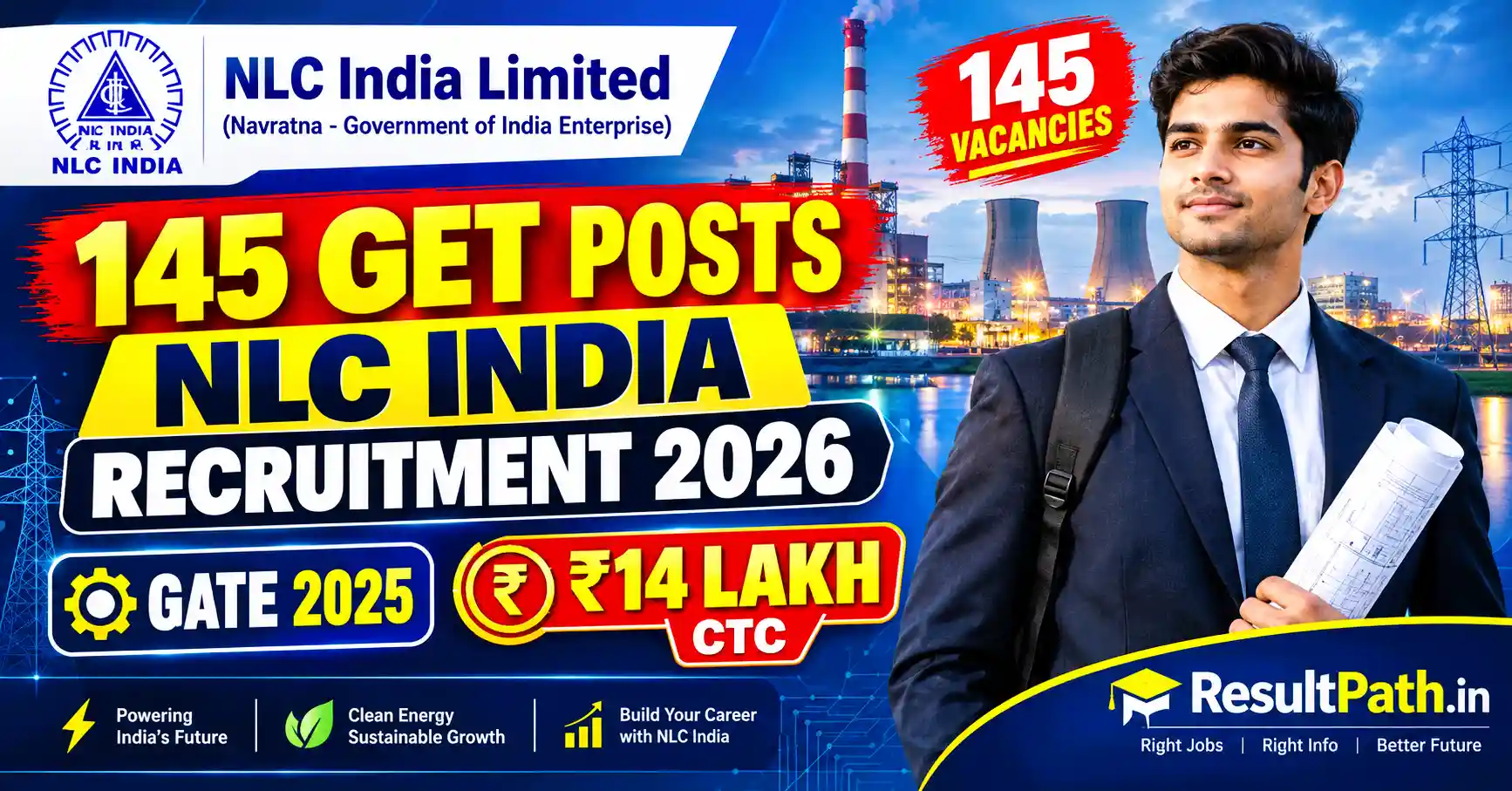 NLC India GET Recruitment 2026 Notification Out Apply Online