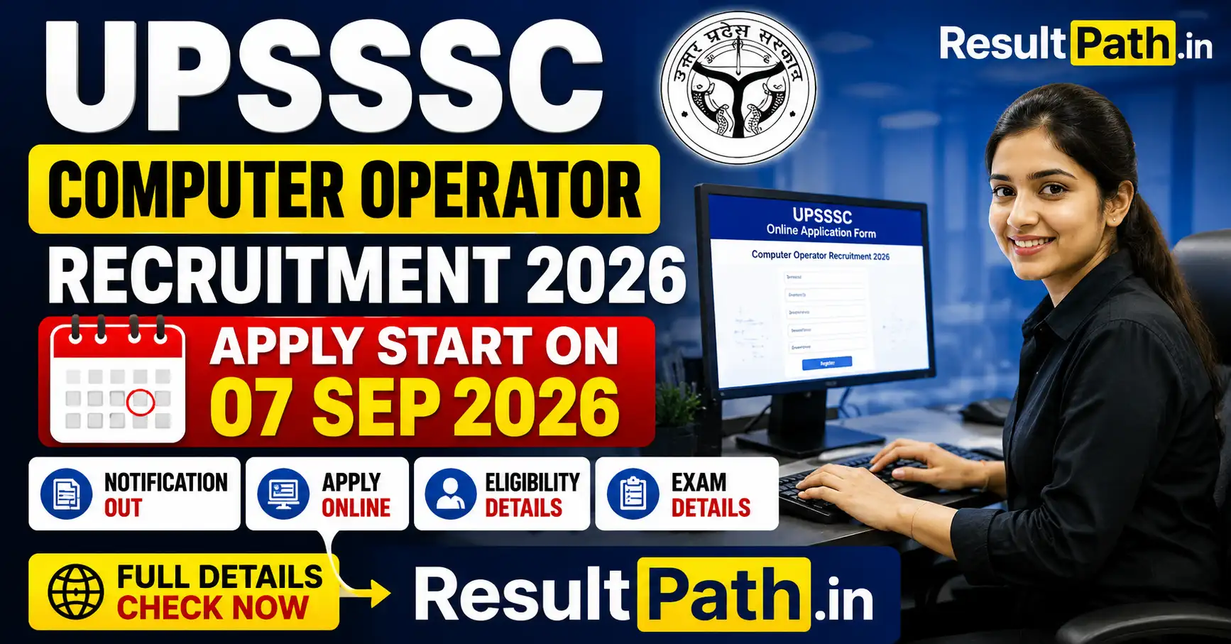 UPSSSC Computer Operator Recruitment 2026 Apply Online Sarkari Result