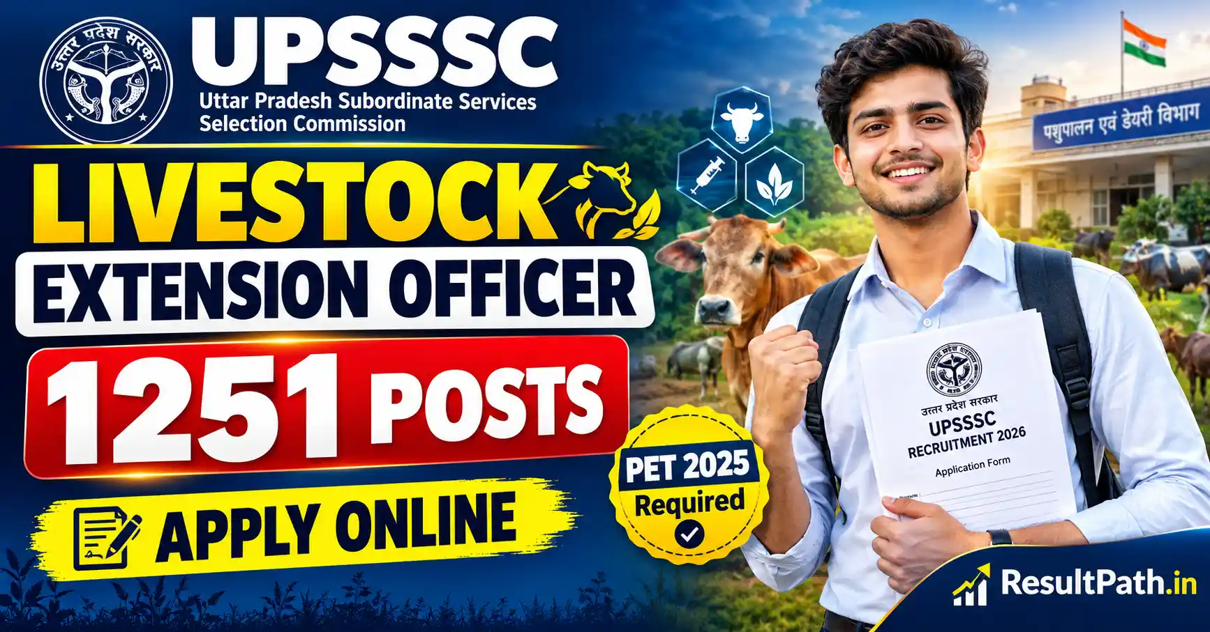 UPSSSC Livestock Extension Officer Recruitment 2026 Notification Out Apply Online