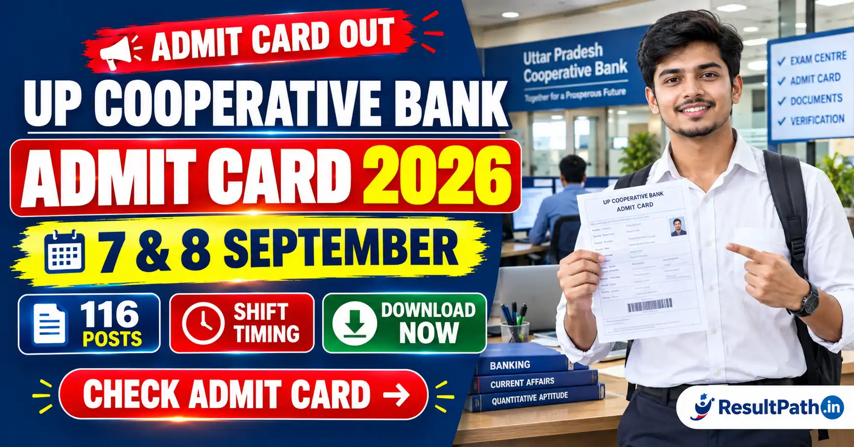 UP Cooperative Bank Admit Card 2026