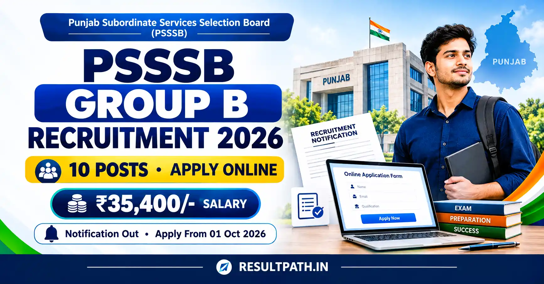 PSSSB Group B Recruitment 2026 Notification Out Apply Online